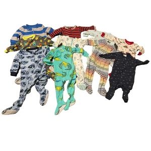 Lot 10 Sleepers 12 Month Carters Uniqlo Little Blue House Tuffy George